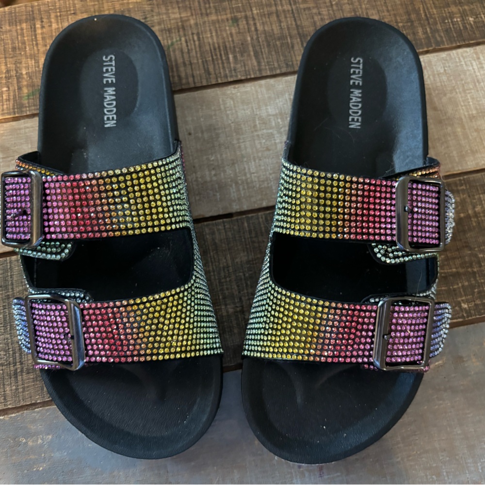 Brand new Steve Maden rhinestone sandals